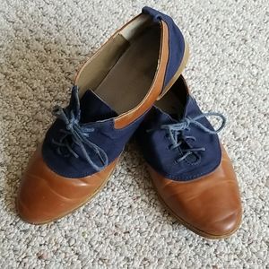 Blue & Brown Oxford Shoes